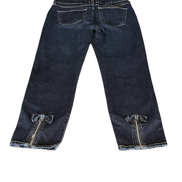 NWOT AMO Womens Jeans SZ 28 BOW Crop Zipper Ankle Dark Wash Straight Summer - Picture 6 of 15